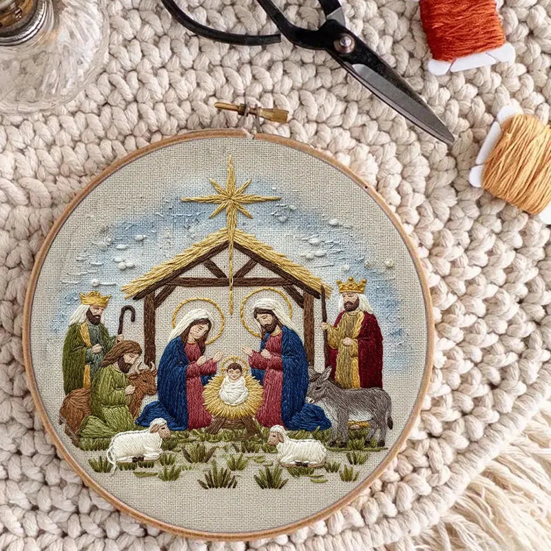 Embroidery Kit - O Holy Night Scene