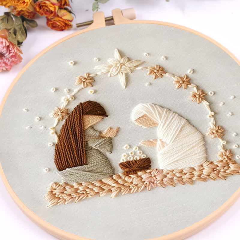 Embroidery Kit - Silent Night Nativity