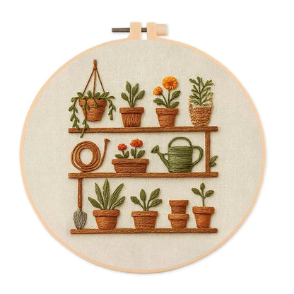 Embroidery Kit - Plants in a Pot