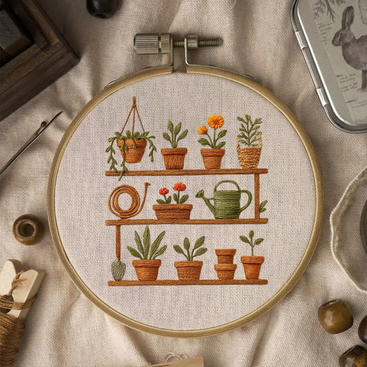 Embroidery Kit - Plants in a Pot