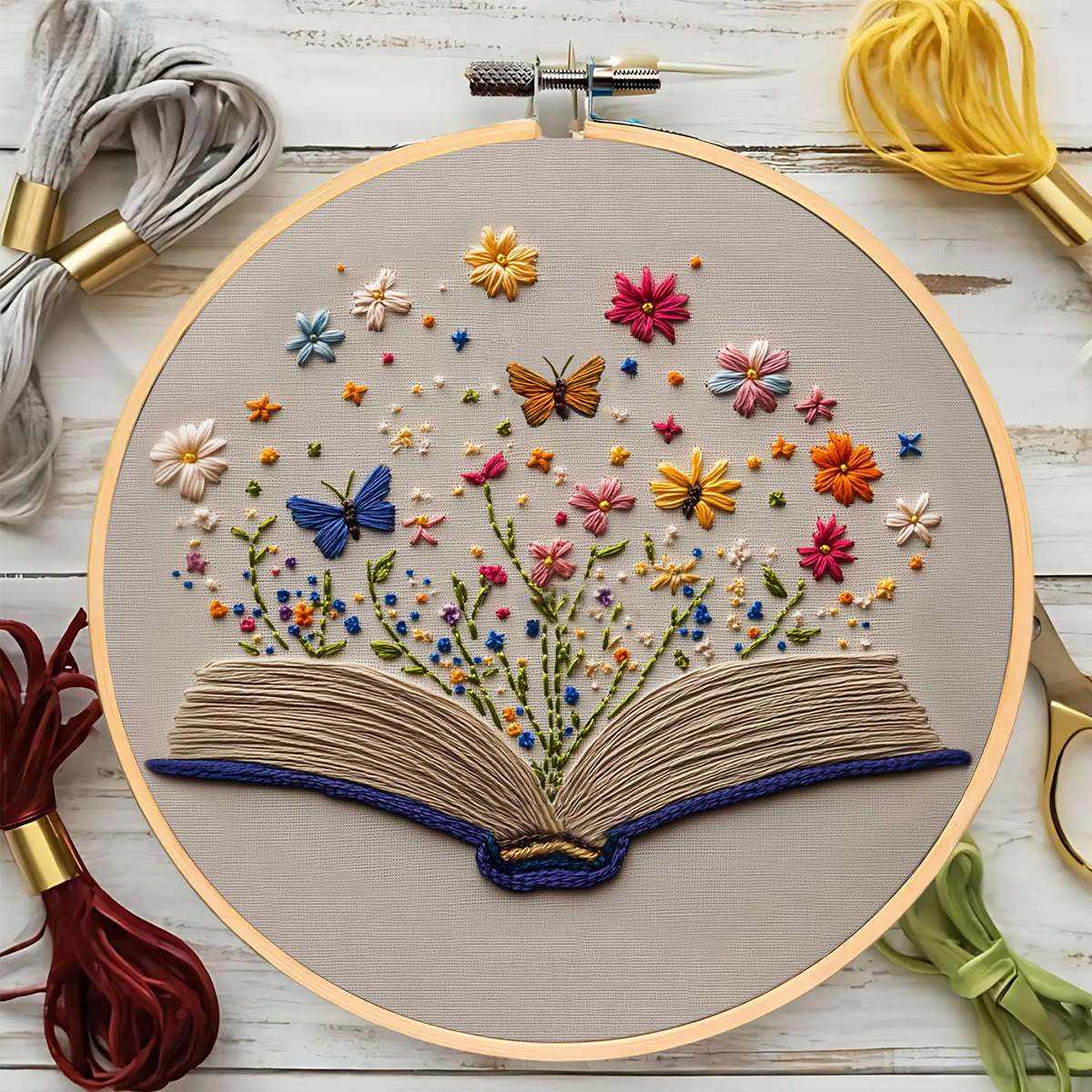 Embroidery Kit - Book of Blossoms