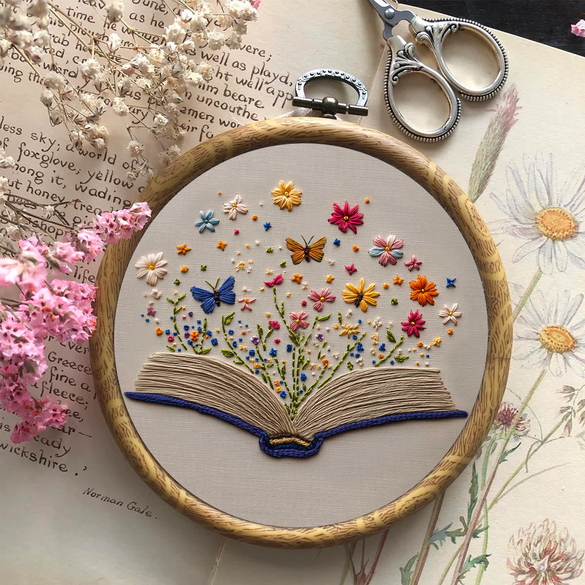 Embroidery Kit - Book of Blossoms