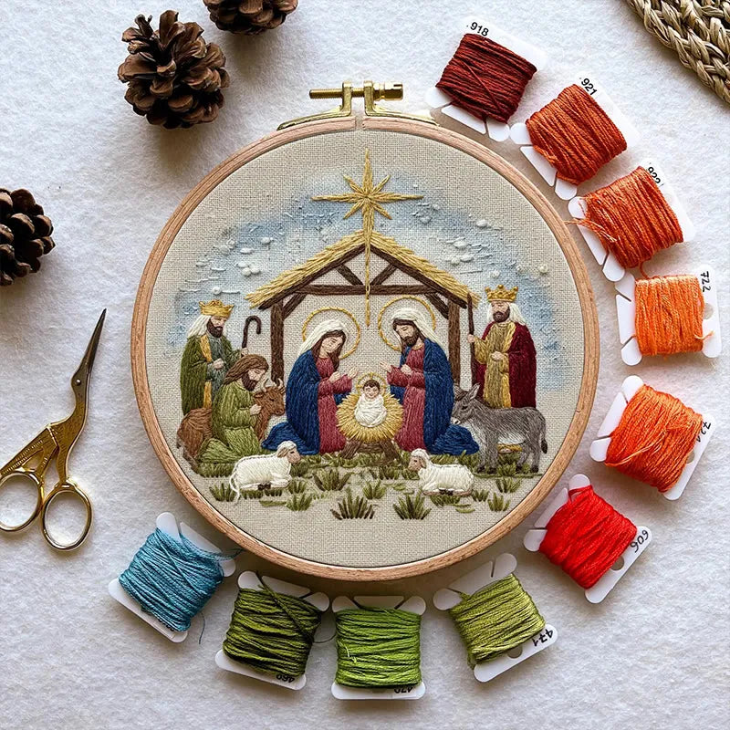 Embroidery Kit - O Holy Night Scene