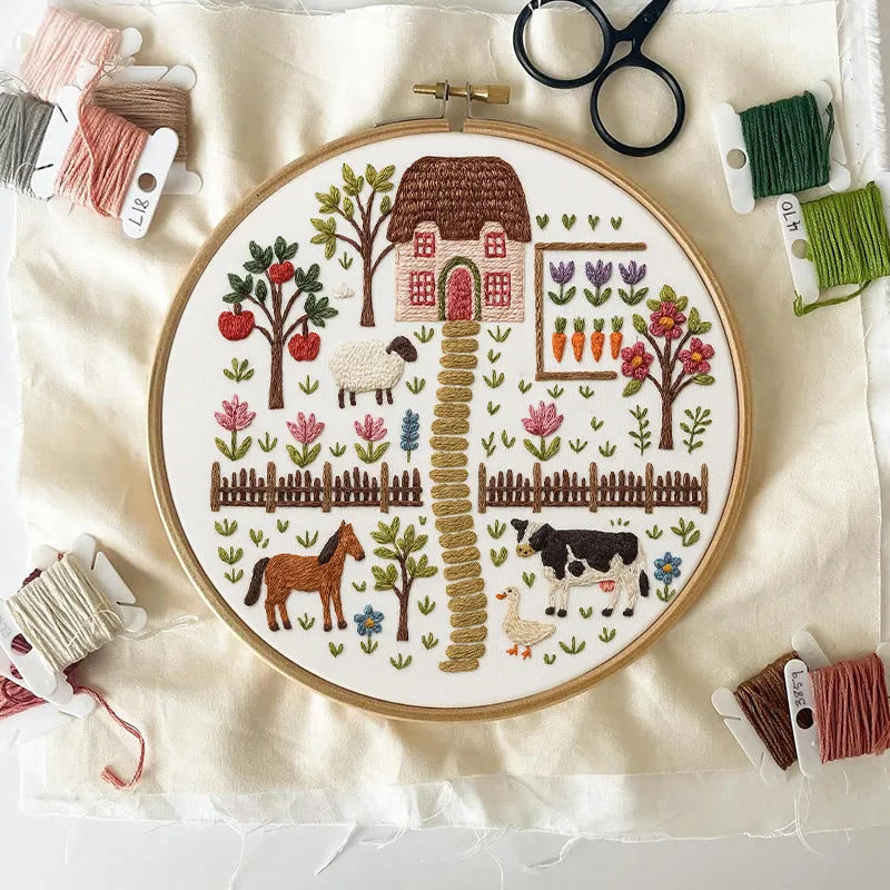 Embroidery Kit - Country Garden Farm