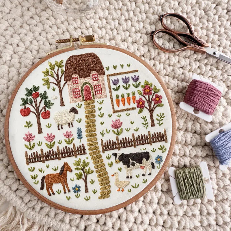 Embroidery Kit - Country Garden Farm