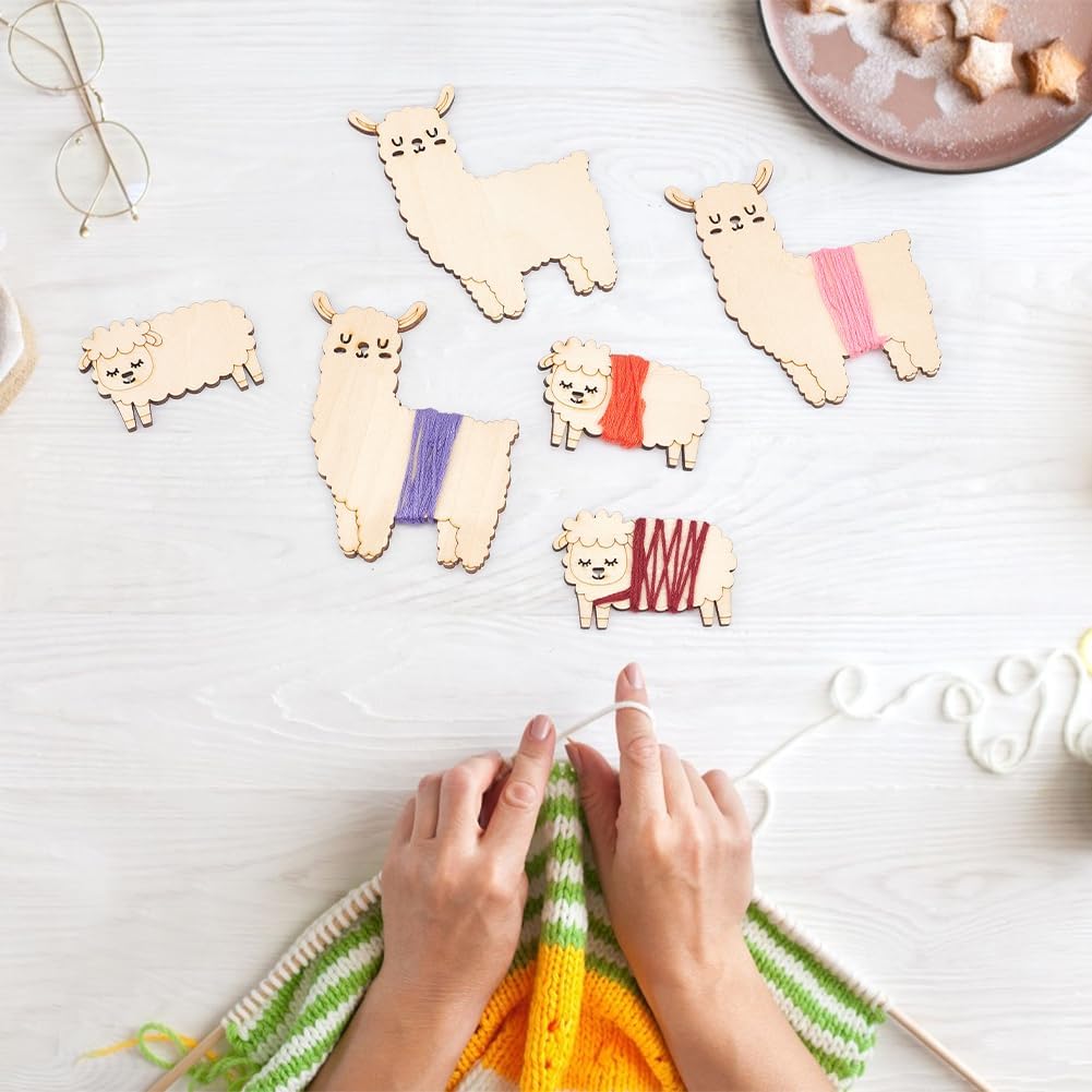 Wooden Alpacas Floss Bobbins - 20 PCS