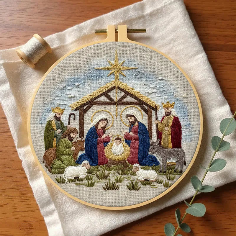 Embroidery Kit - O Holy Night Scene