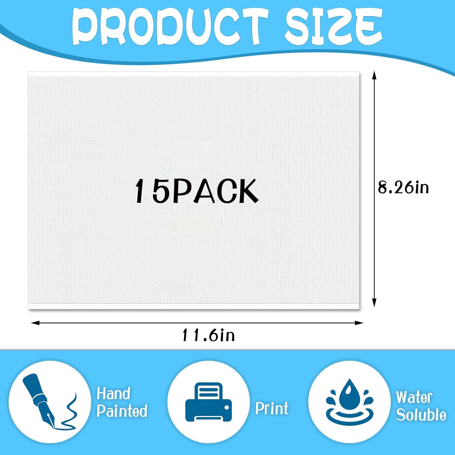 Water Soluble Sheets for Embroidery with Peel-off Backing (5 sheets)