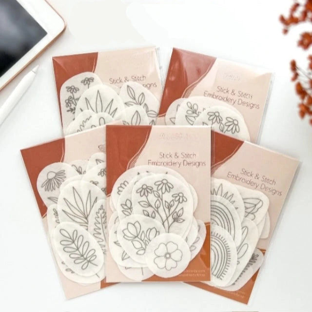 Water Soluble Hand Embroidery Patterns - 25 PCS [FREE Today]