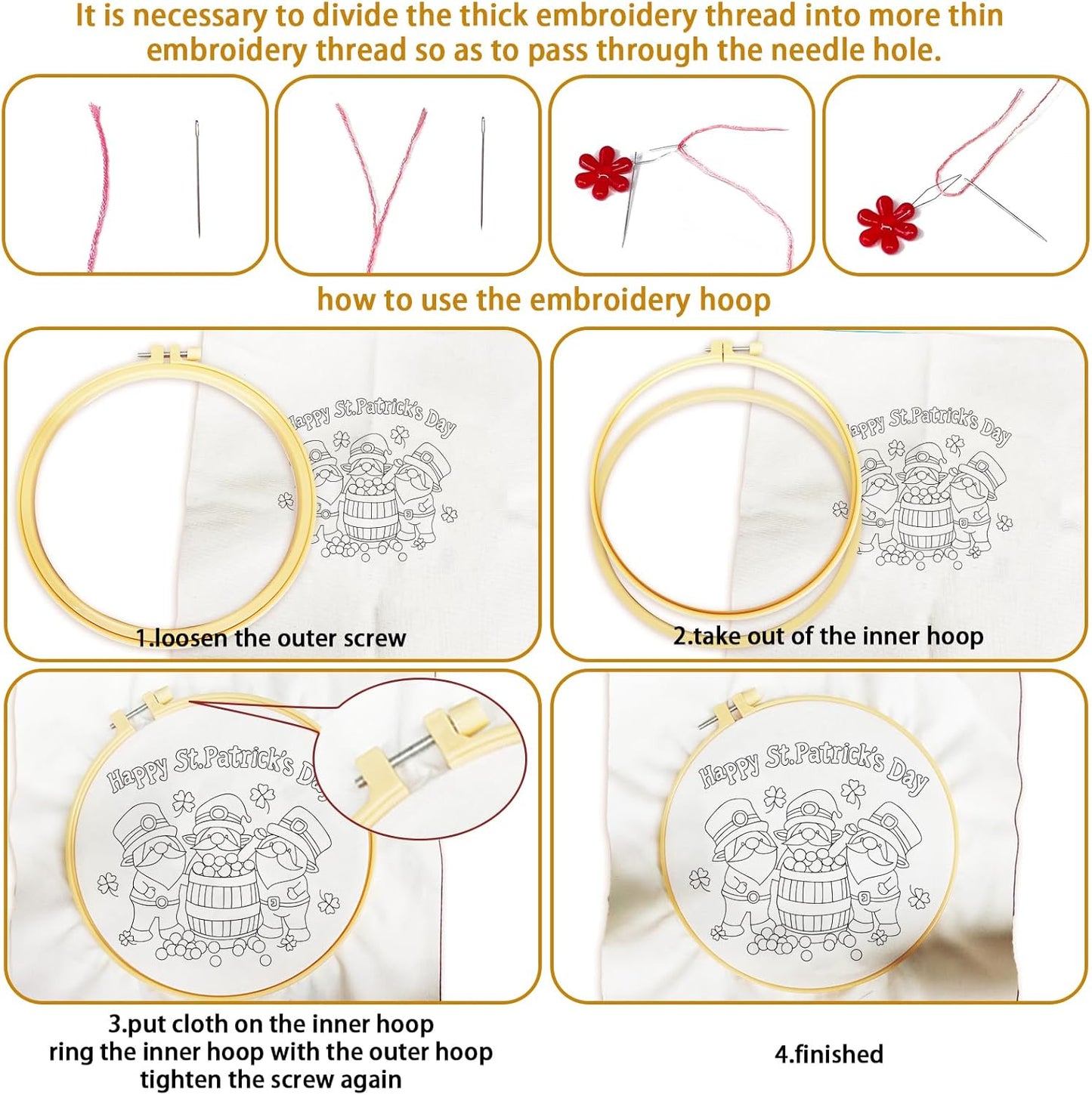 Embroidery Kit St Patrics Day Collection (Set of 4)