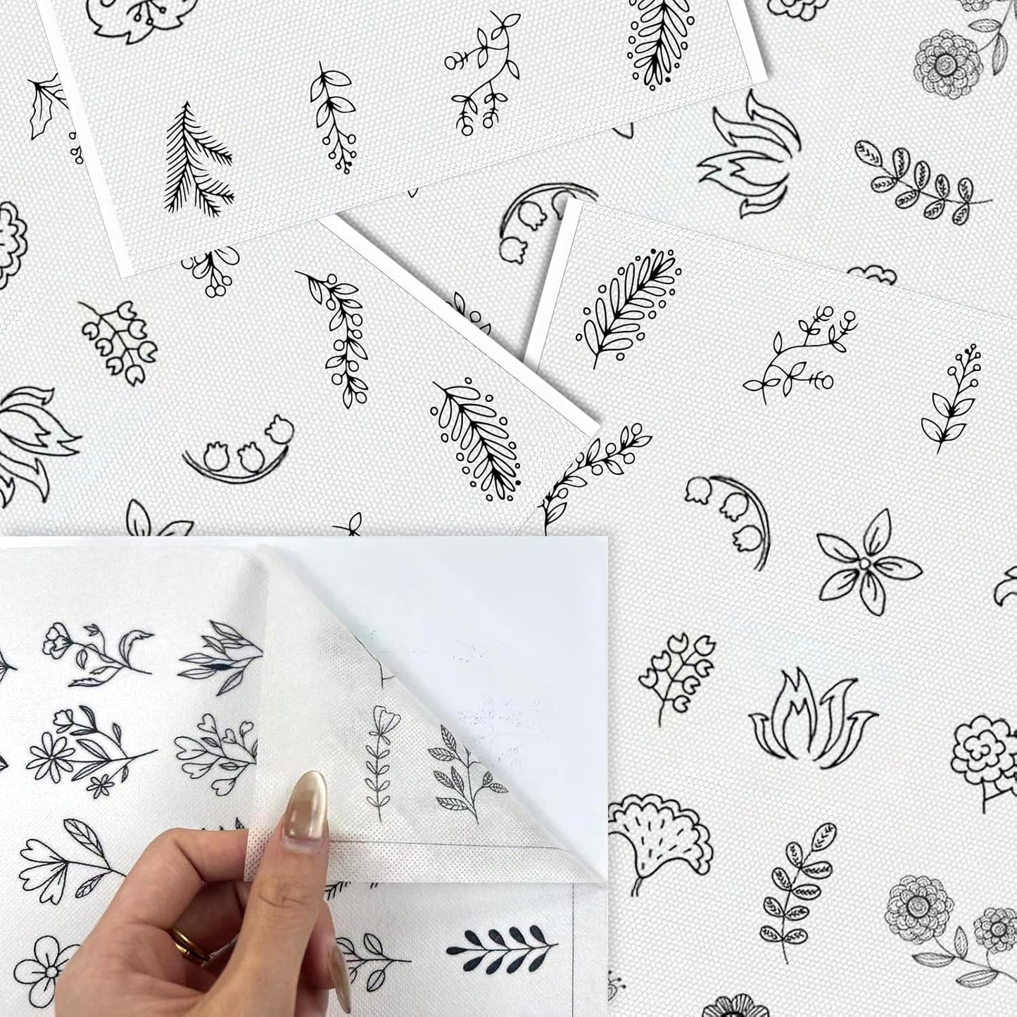 Water Soluble Sheets for Embroidery with Peel-off Backing