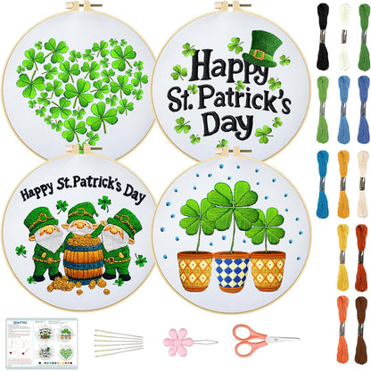 Embroidery Kit St Patrics Day Collection (Set of 4)