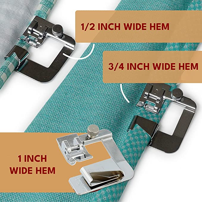 Wide Rolled Hem Presser Foot Set (FREE shipping)