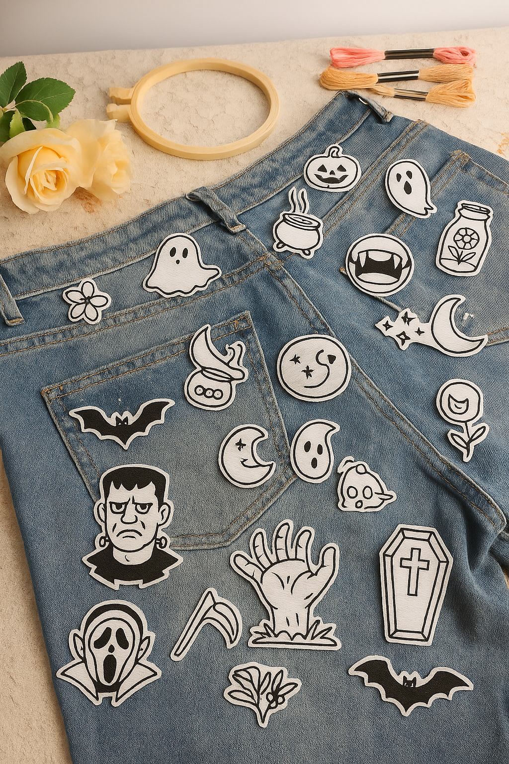 Water Soluble Embroidery Patterns - Halloween