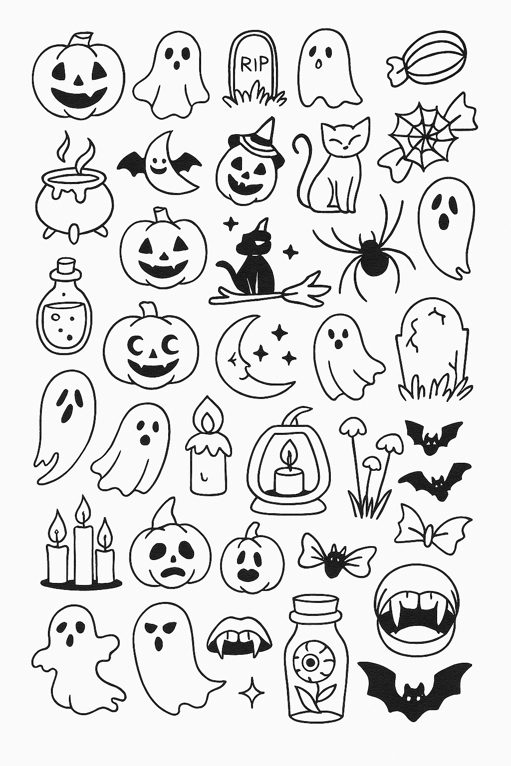 Water Soluble Embroidery Patterns - Halloween