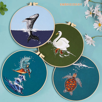Embroidery Kit Water Animals Collection