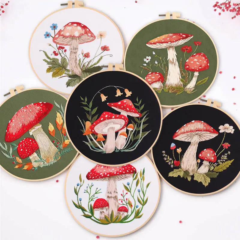 Embroidery Kit Mushroom Collection