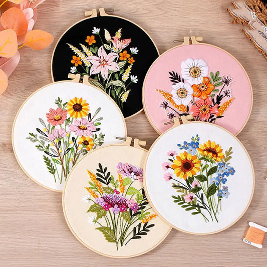 Embroidery Kit Blooming Garden Collection