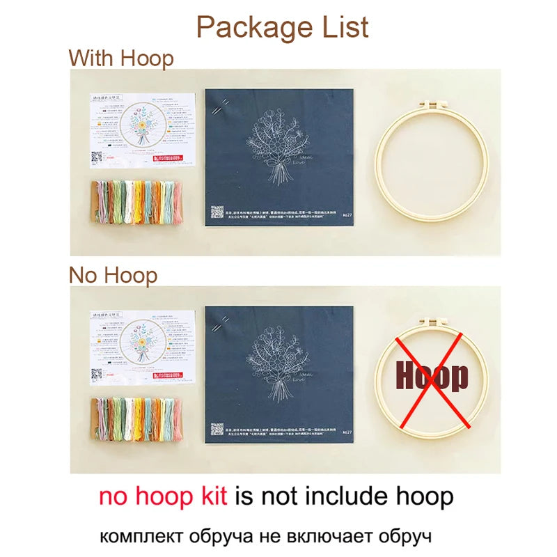 Embroidery Kit Blooming Garden Collection