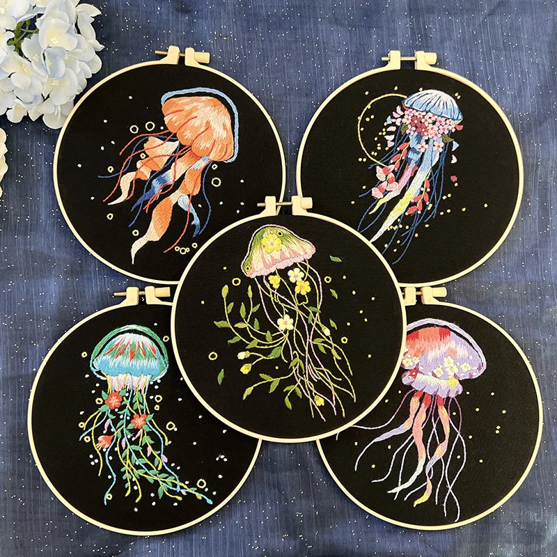 Embroidery Kit Dreamy Jellyfish Collection