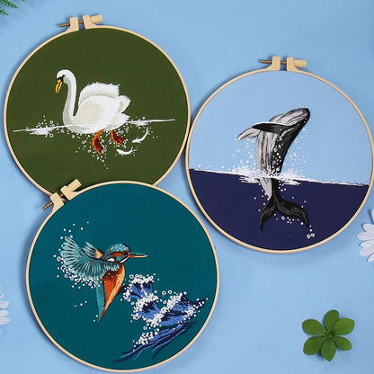Embroidery Kit Water Animals Collection