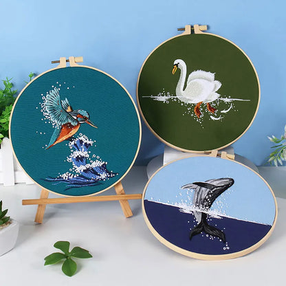 Embroidery Kit Water Animals Collection