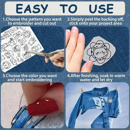 Extra Set of Water Soluble Embroidery Patterns (FREE Shipping) (50PCS)