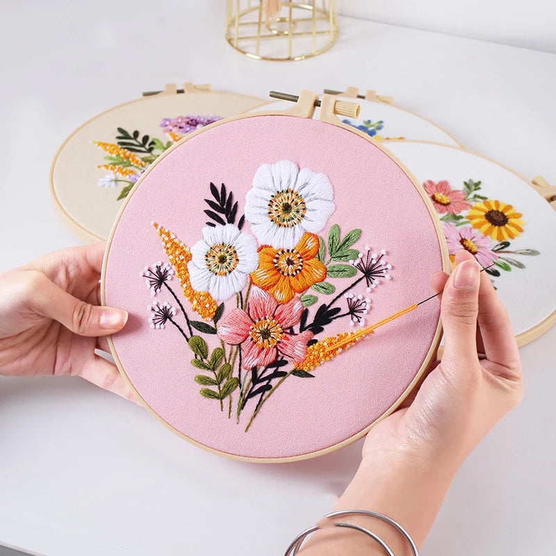 Embroidery Kit Blooming Garden Collection