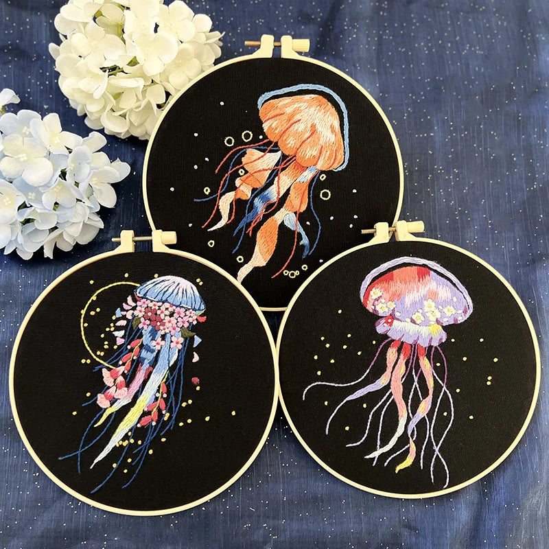 Embroidery Kit Dreamy Jellyfish Collection