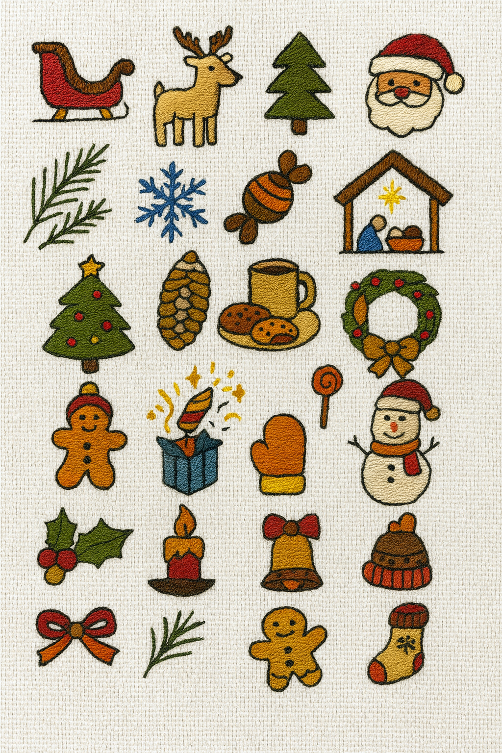 Water Soluble Embroidery Patterns - Christmas